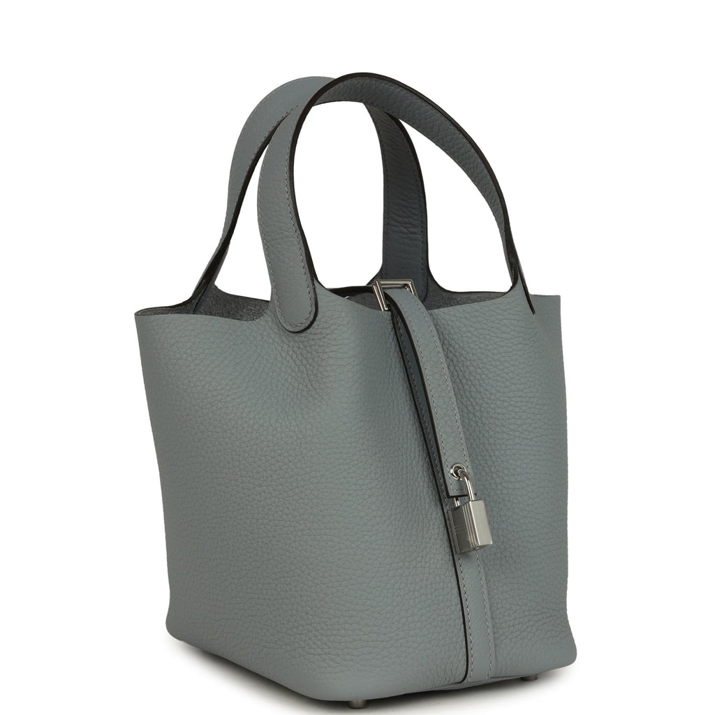 Hermes Picotin Lock 18 Gris Pantin Clemence Palladium Hardware