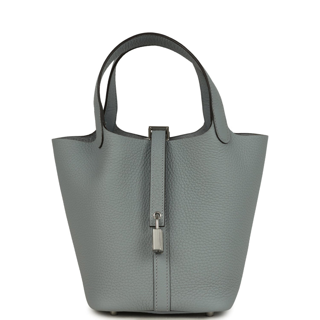 Hermes Picotin Lock 18 Gris Pantin Clemence Palladium Hardware