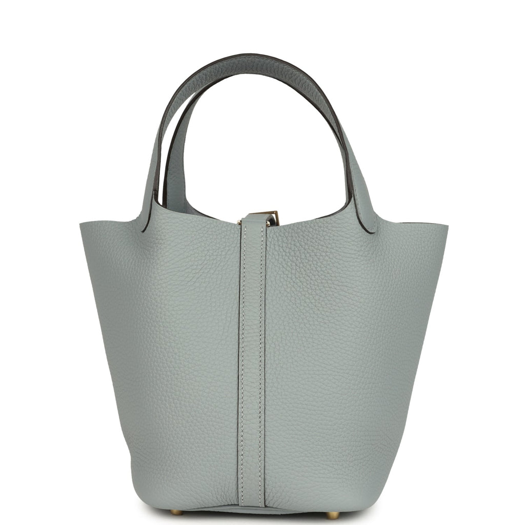 Hermes Picotin Lock 18 Gris Pantin Clemence Permabrass Hardware