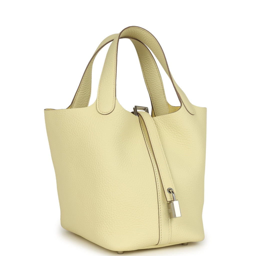 Hermes Picotin Lock 18 Jaune Milton Clemence Palladium Hardware