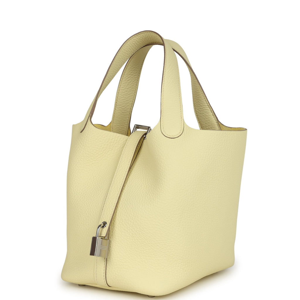 Hermes Picotin Lock 18 Jaune Milton Clemence Palladium Hardware