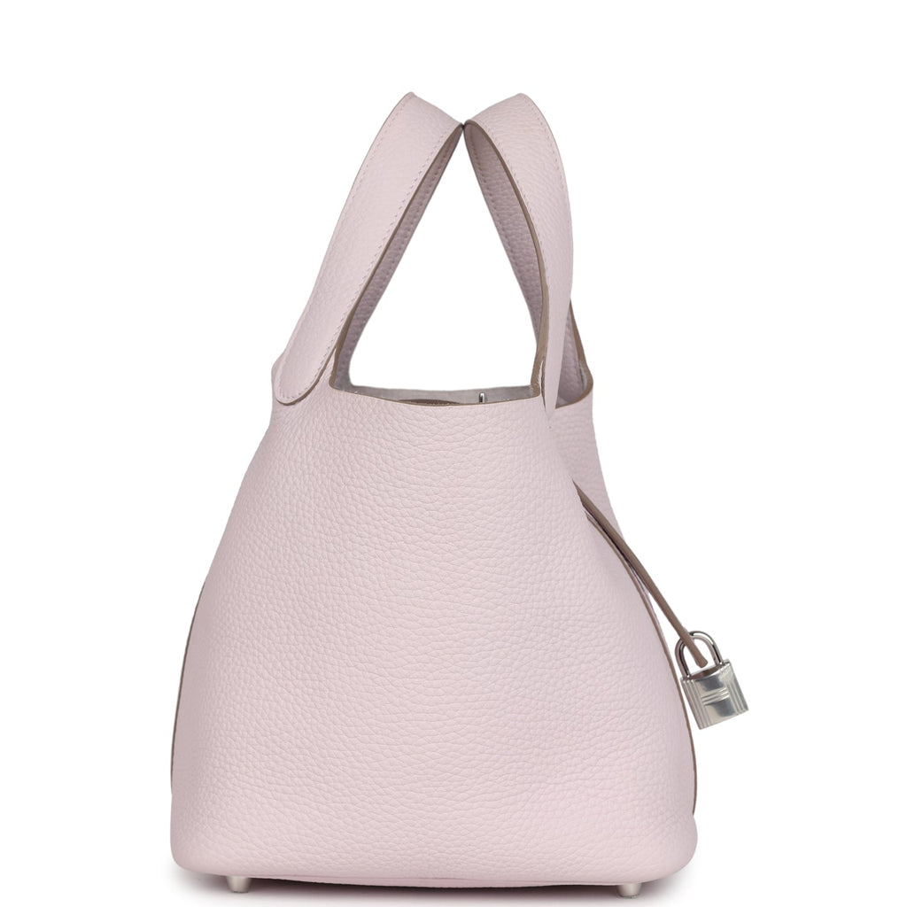 Hermes Picotin Lock 18 Mauve Pale Clemence Palladium Hardware