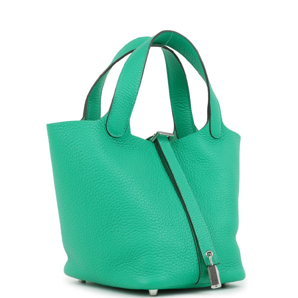 Hermes Picotin Lock 18 Menthe Clemence Palladium Hardware