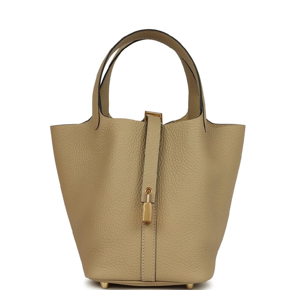 Hermes Picotin Lock 18 Trench Clemence Gold Hardware