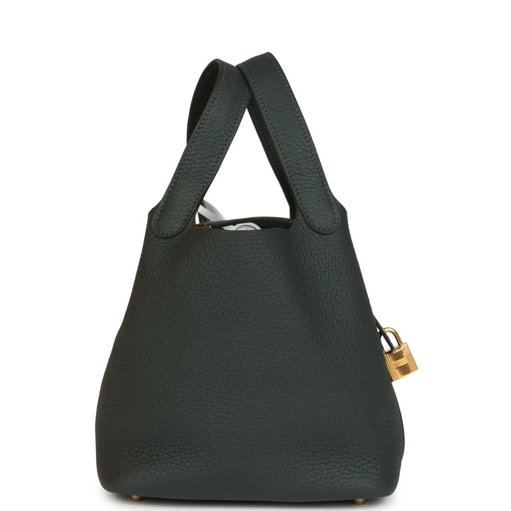 Hermes Picotin Lock 18 Vert Mangrove Clemence Gold Hardware