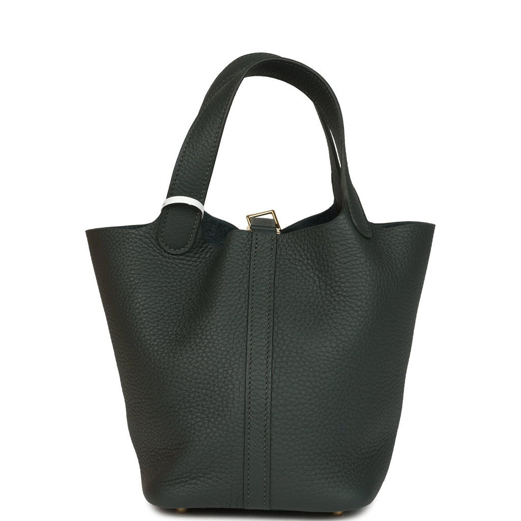 Hermes Picotin Lock 18 Vert Mangrove Clemence Gold Hardware