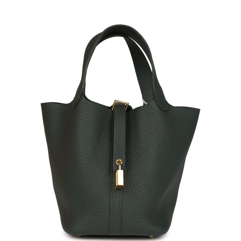Hermes Picotin Lock 18 Vert Mangrove Clemence Gold Hardware