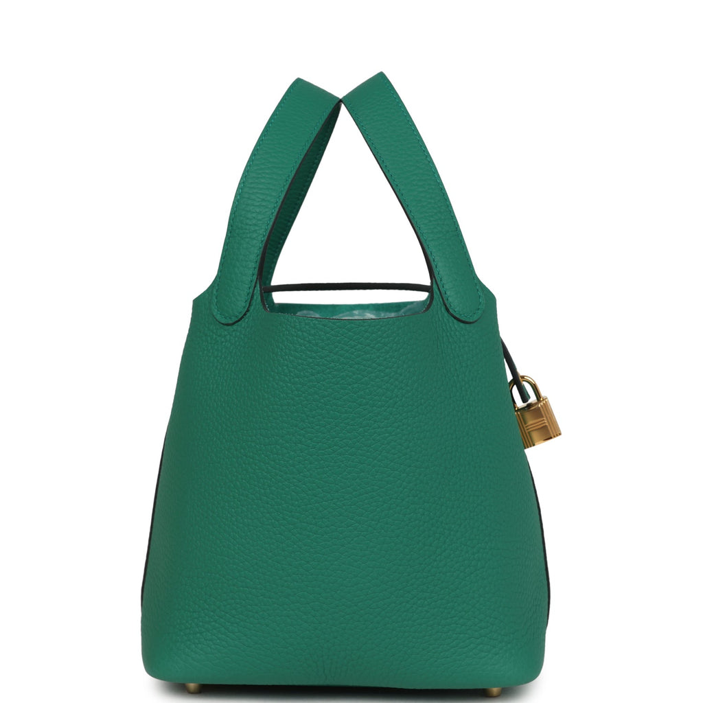 Hermes Picotin Lock 18 Vert Vertigo Clemence Gold Hardware