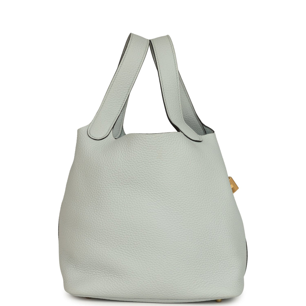 Hermes Picotin Lock 22 Bleu Pale Clemence Gold Hardware