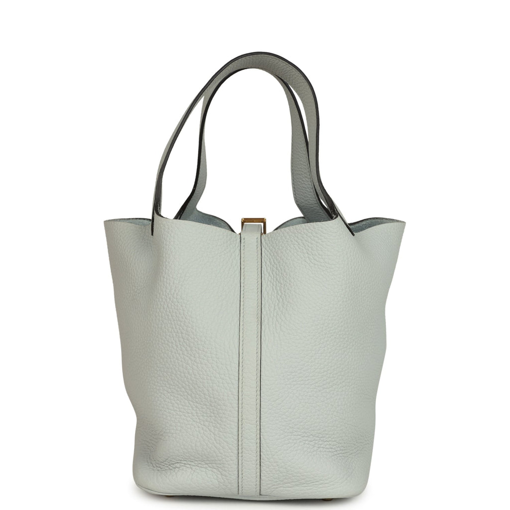Hermes Picotin Lock 22 Bleu Pale Clemence Gold Hardware