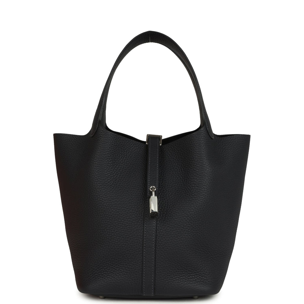 Hermes Picotin Lock 22 Caban Clemence Palladium Hardware