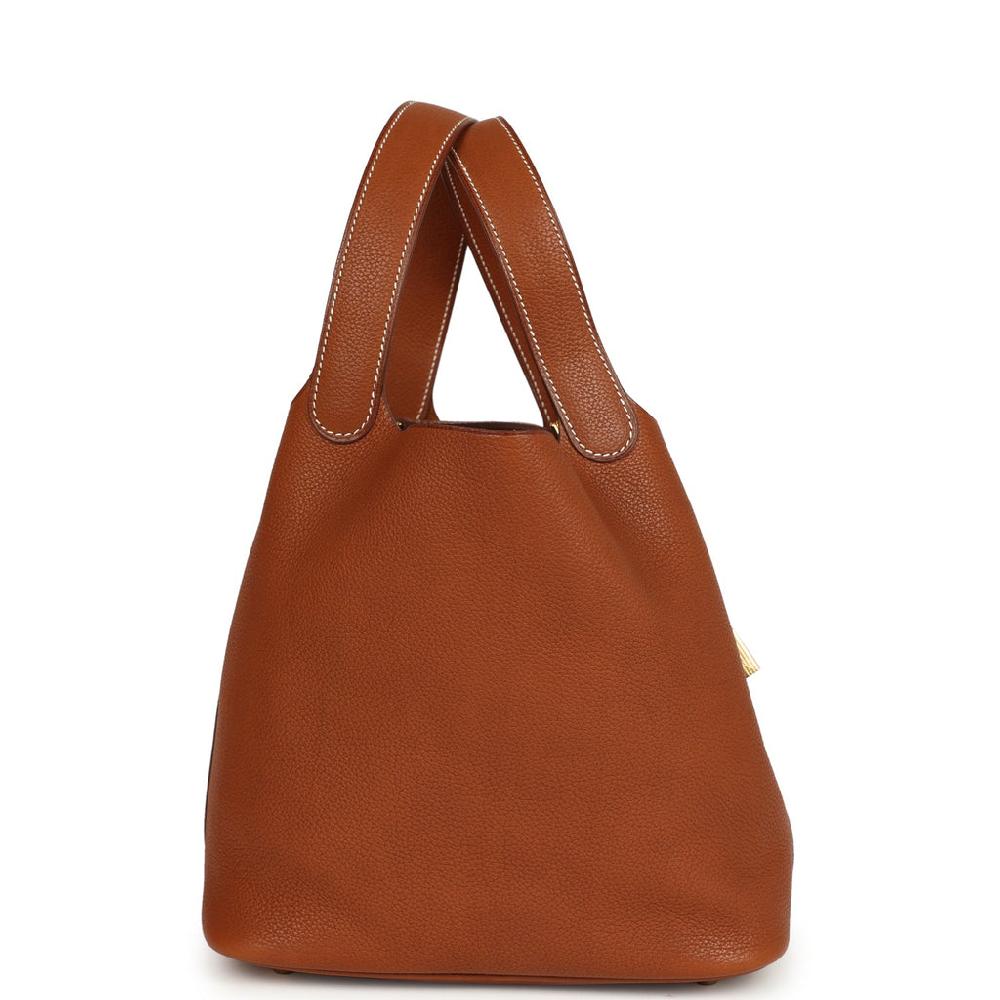 Hermes Picotin Lock 22 Fauve Barenia Faubourg Gold Hardware