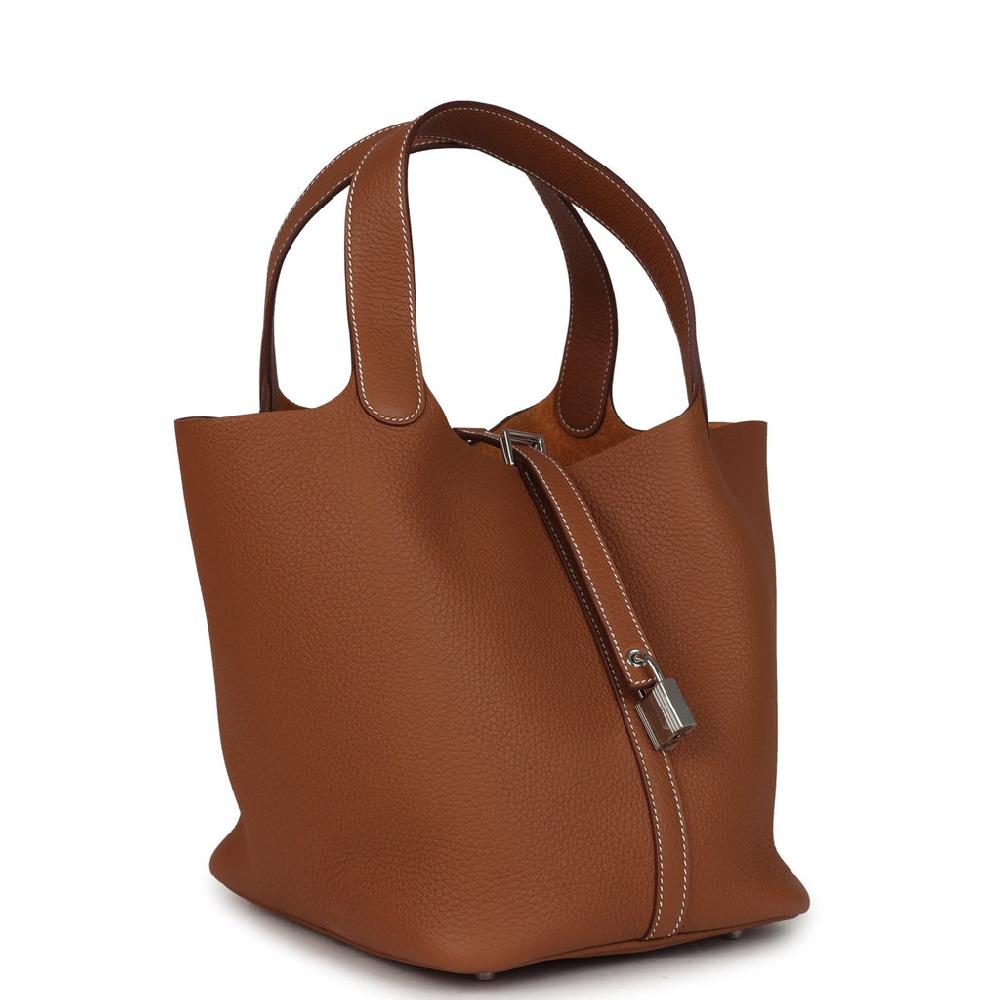 Hermes Picotin Lock 22 Gold Clemence Palladium Hardware