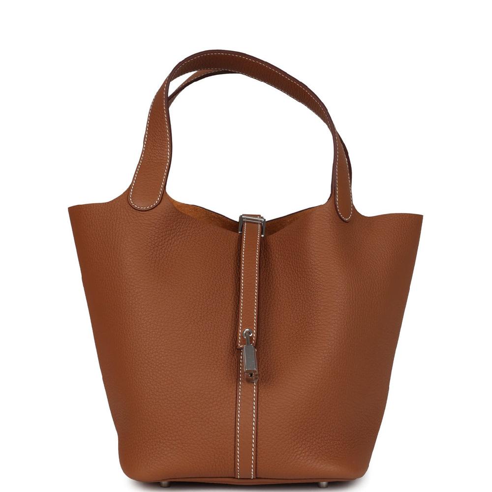 Hermes Picotin Lock 22 Gold Clemence Palladium Hardware