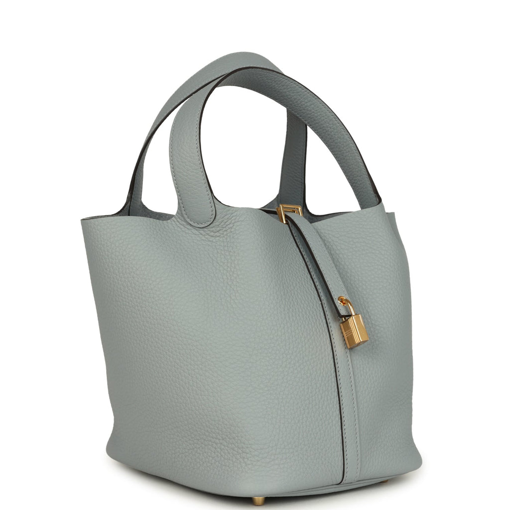 Hermes Picotin Lock 22 Gris Pantin Clemence Gold Hardware