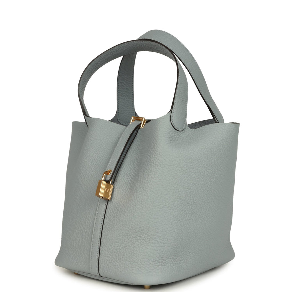 Hermes Picotin Lock 22 Gris Pantin Clemence Gold Hardware