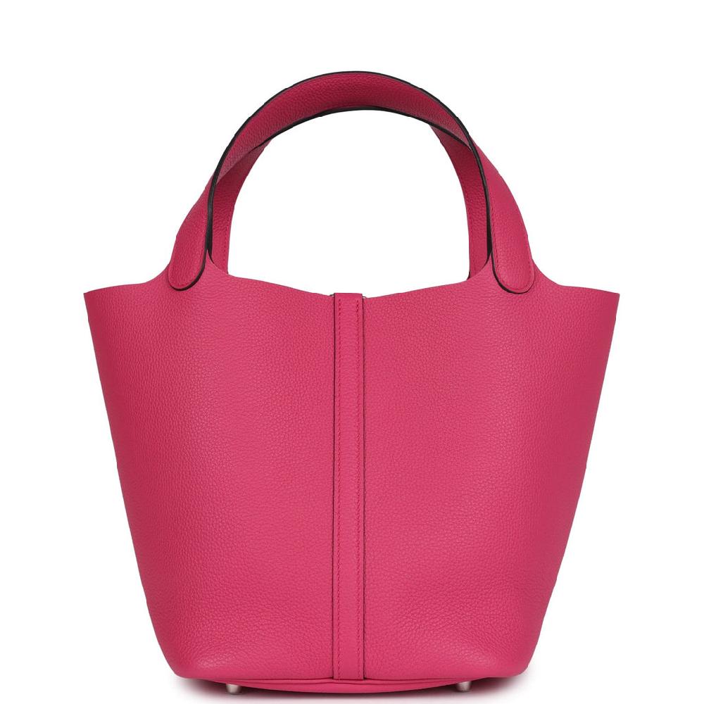 Hermes Picotin Lock 22 Rose Shocking Maurice Palladium Hardware