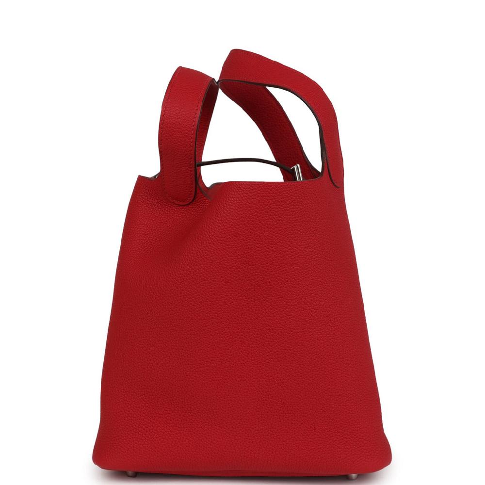 Hermes Picotin Lock 22 Rouge Piment Maurice Palladium Hardware