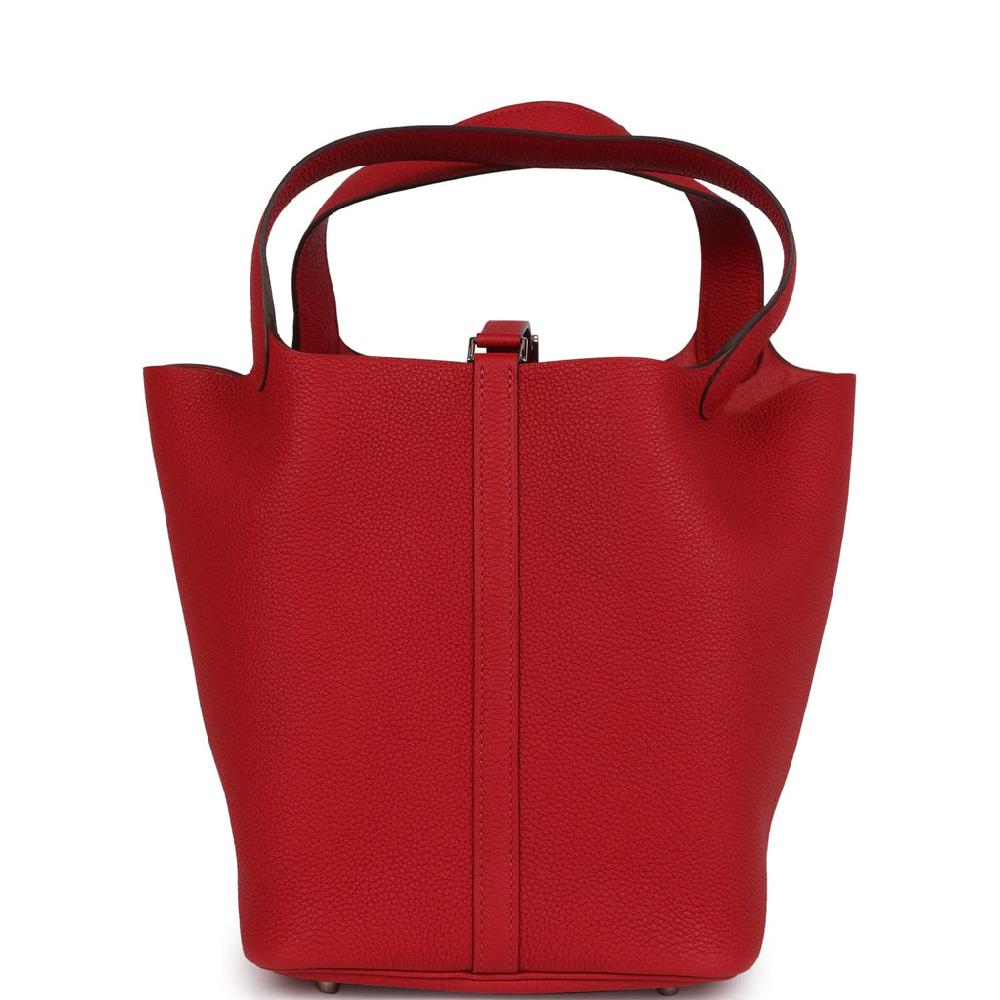 Hermes Picotin Lock 22 Rouge Piment Maurice Palladium Hardware