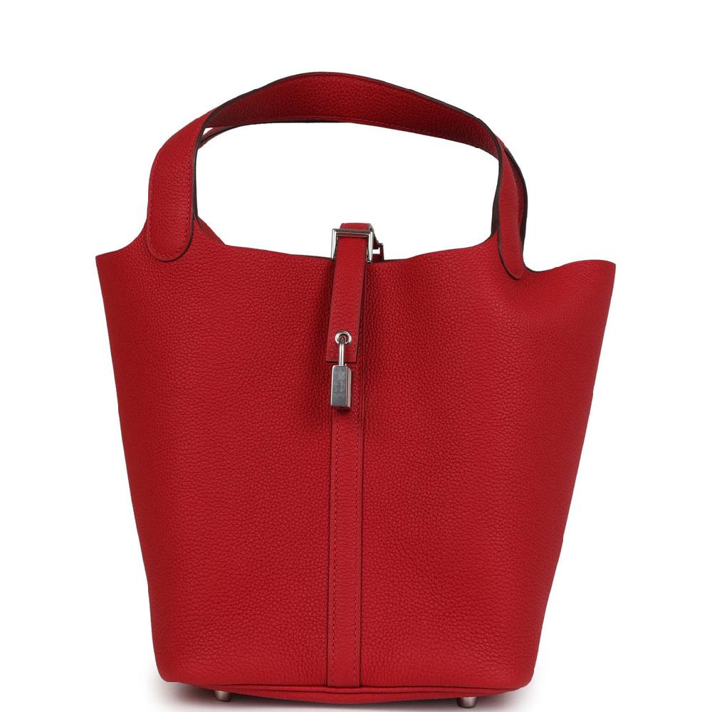 Hermes Picotin Lock 22 Rouge Piment Maurice Palladium Hardware