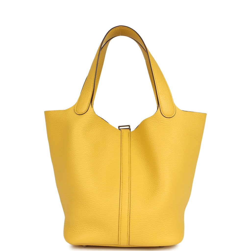 Hermes Picotin Lock 22 Sun Clemence Palladium Hardware