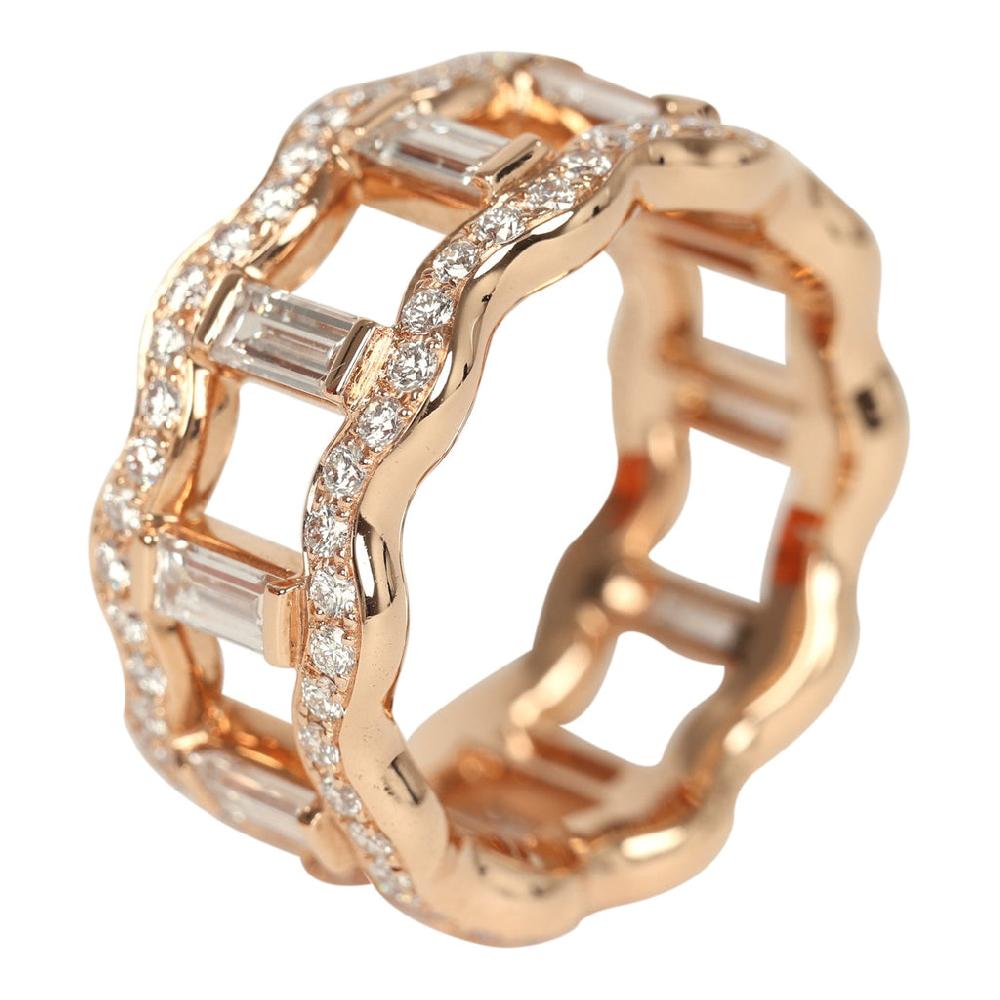 Hermes Reseau Lumiere Ring Rose Gold & Diamonds
