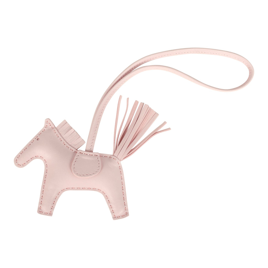 Hermes Rodeo Bag Charm PM Rose Darling Milo Lambskin Hermes Rodeo Bag Charm PM Rose Darling Milo Lambskin