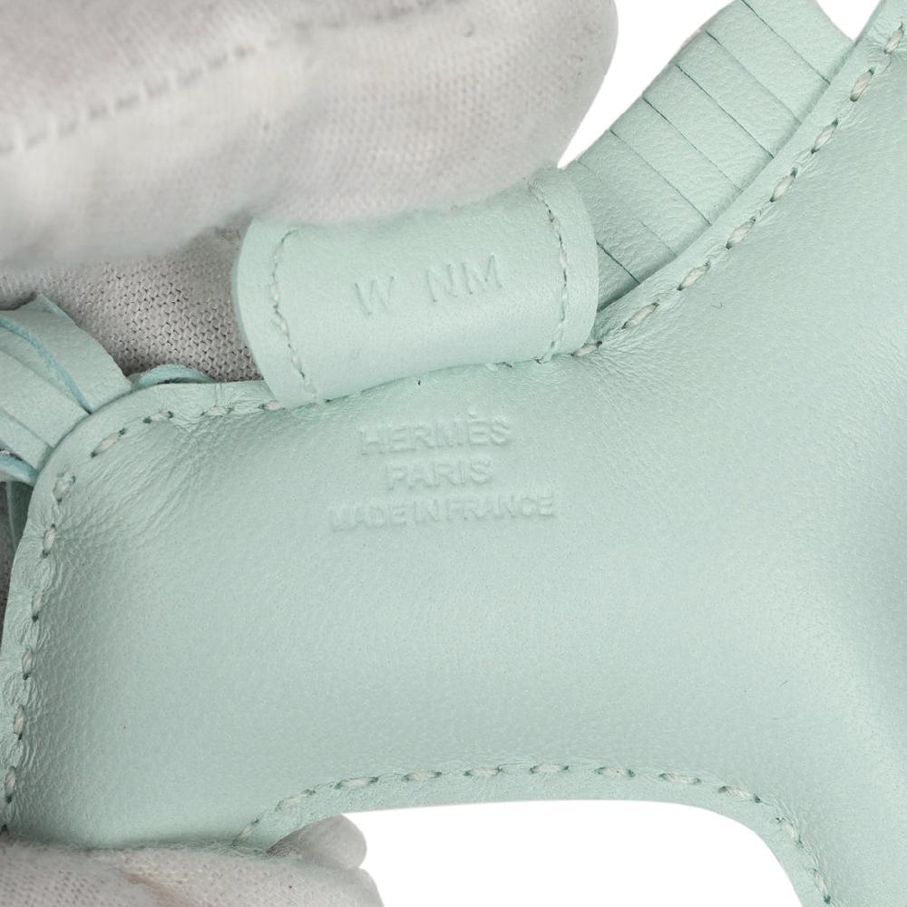 Hermes Rodeo Bag Charm PM Vert Peppermint Milo Lambskin