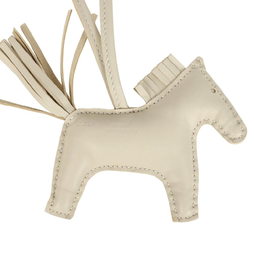 Hermes Rodeo Robeo Coeur Charm PM Craie Jaune Milton & Rouge Radieux Milo Lambskin