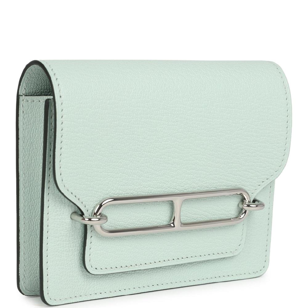 Hermes Roulis Slim Wallet Vert Fizz Chevre Palladium Hardware