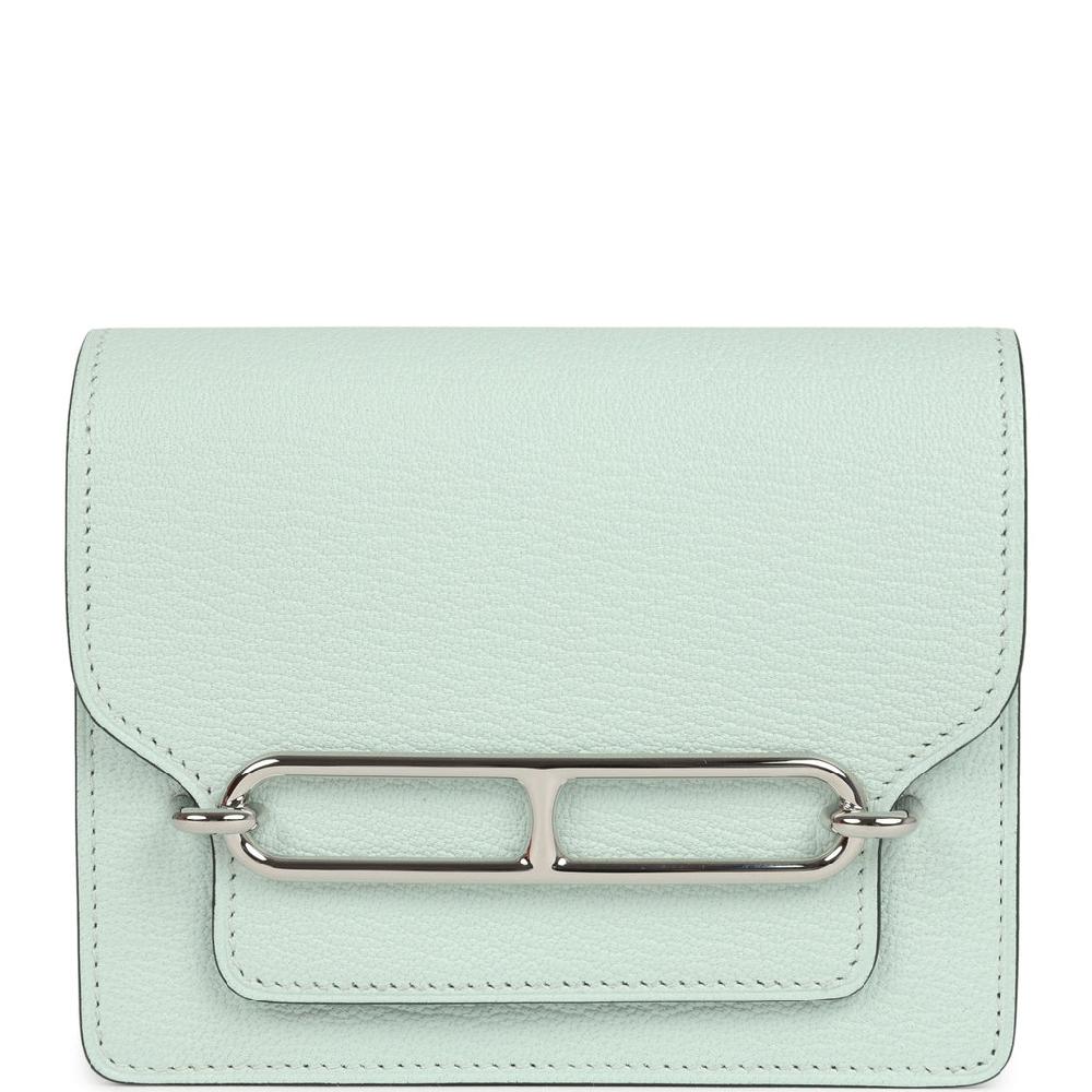 Hermes Roulis Slim Wallet Vert Fizz Chevre Palladium Hardware