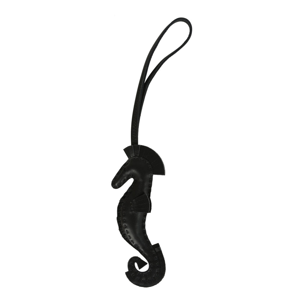 Hermes Seahorse Bag Charm So Black Milo Lambskin Hermes Seahorse Bag Charm So Black Milo Lambskin