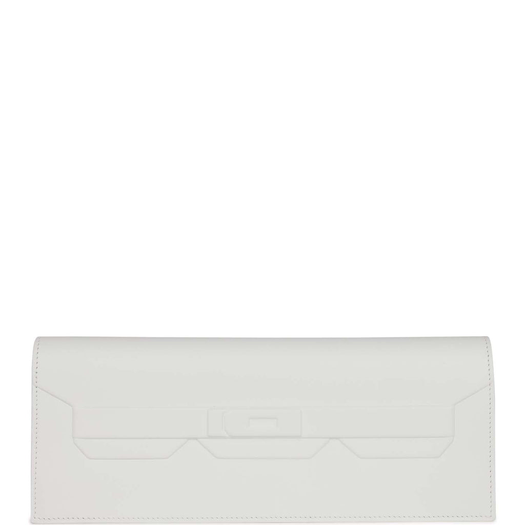 Hermes Shadow Kelly Cut New White Swift
