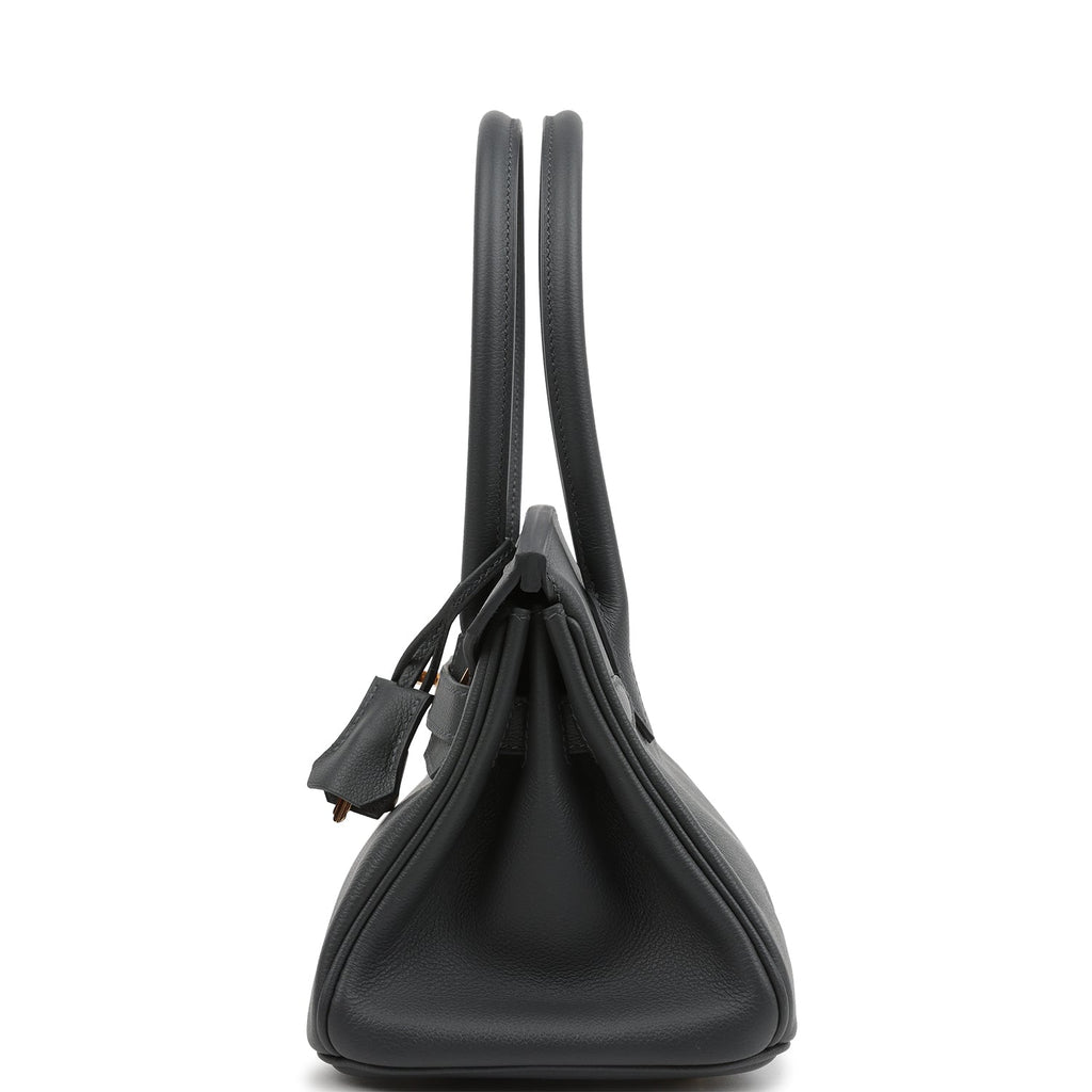 Hermes Shoulder Birkin Light 29 Ardoise Evercolor Gold Hardware