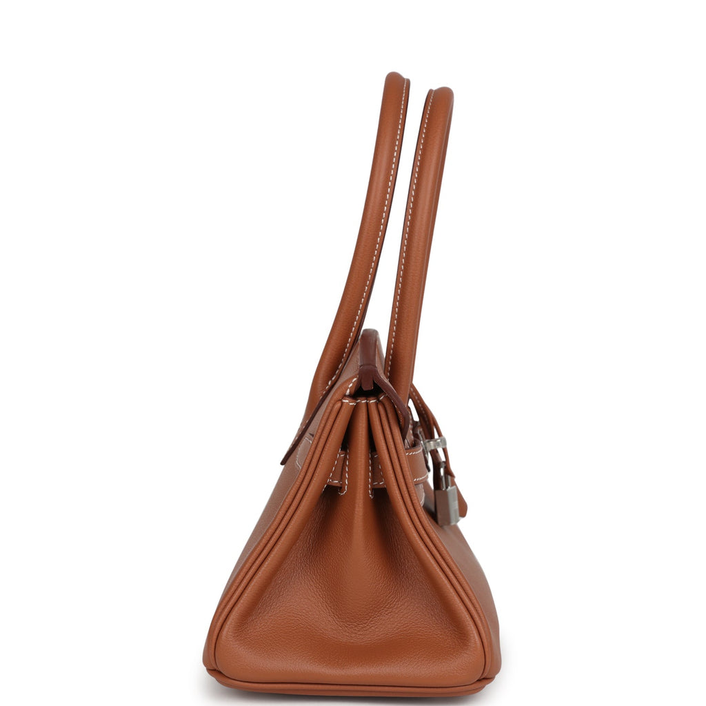 Hermes Shoulder Birkin Light 29 Gold Evercolor Palladium Hardware