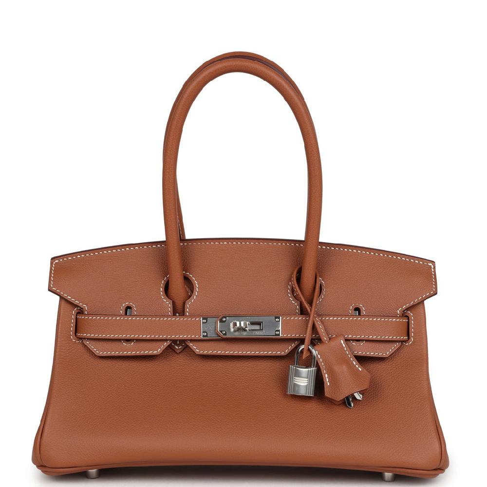 Hermes Shoulder Birkin Light 29 Gold Evercolor Palladium Hardware