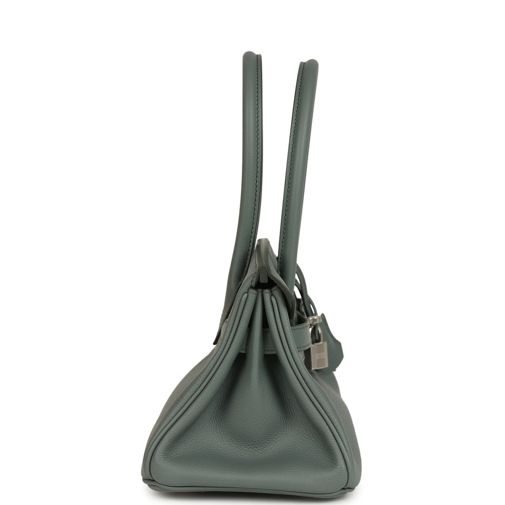 Hermes Shoulder Birkin Light 29 Vert Amande Evercolor Palladium Hardware