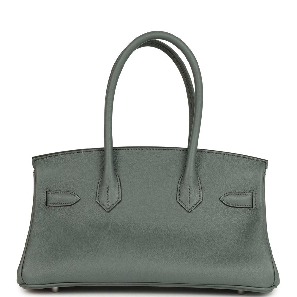 Hermes Shoulder Birkin Light 29 Vert Amande Evercolor Palladium Hardware