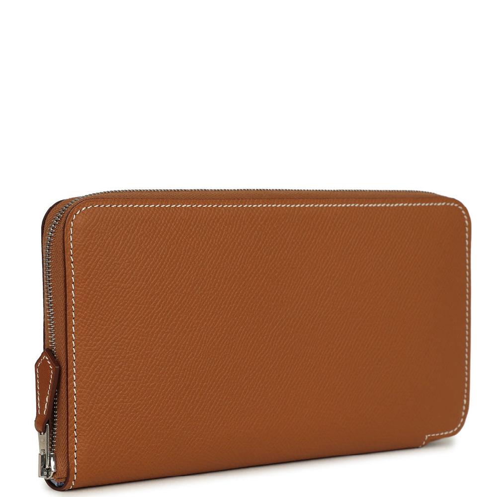 Hermes Silk'In Classique Long Wallet Gold Epsom Palladium Hardware