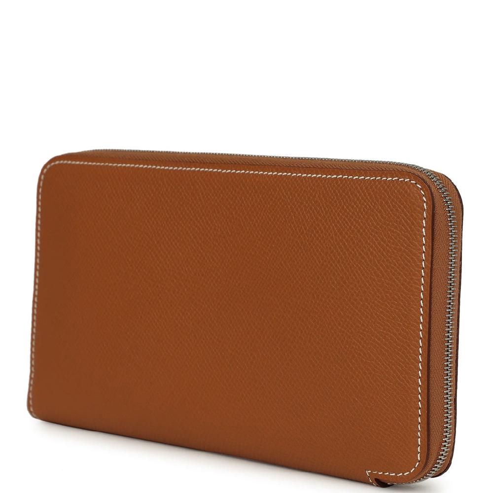 Hermes Silk'In Classique Long Wallet Gold Epsom Palladium Hardware