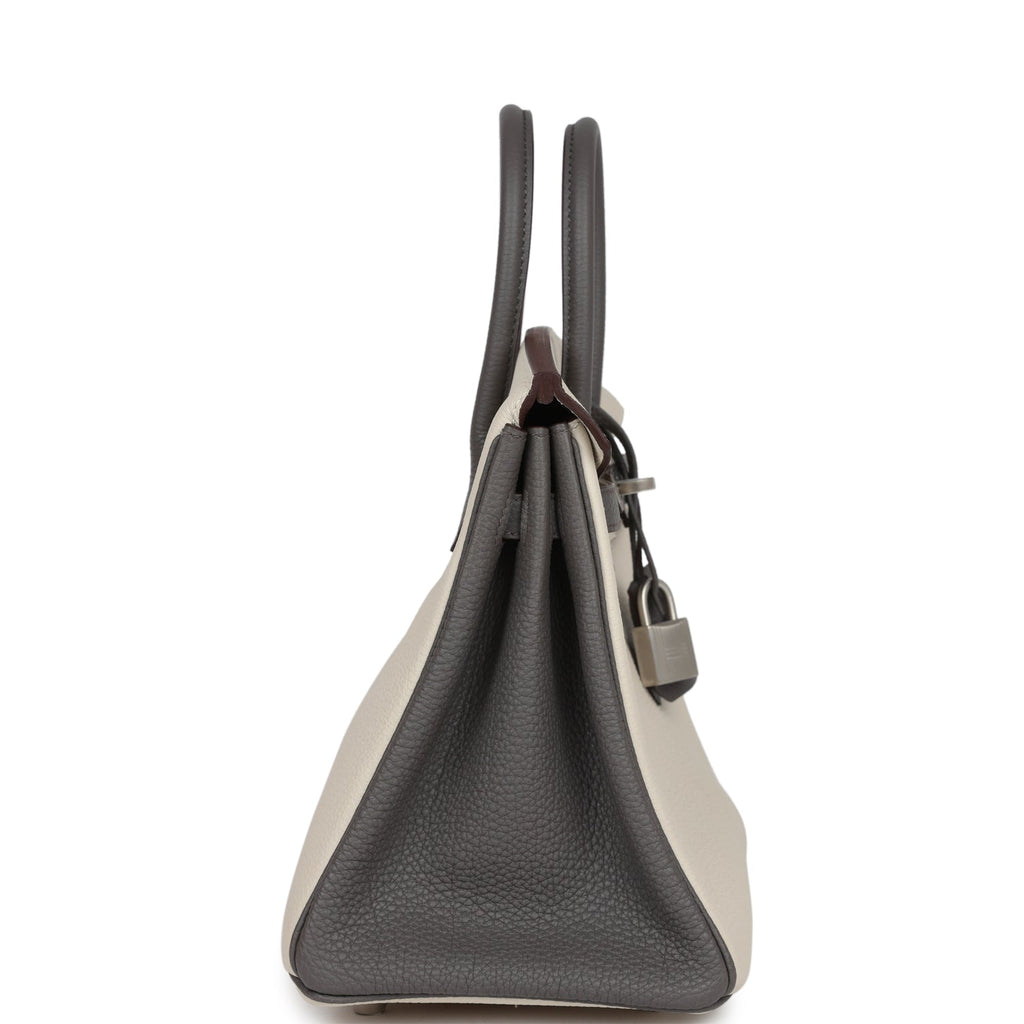 Hermes Special Order (HSS) Birkin 25 Beton And Etain Togo Brushed Palladium Hardware
