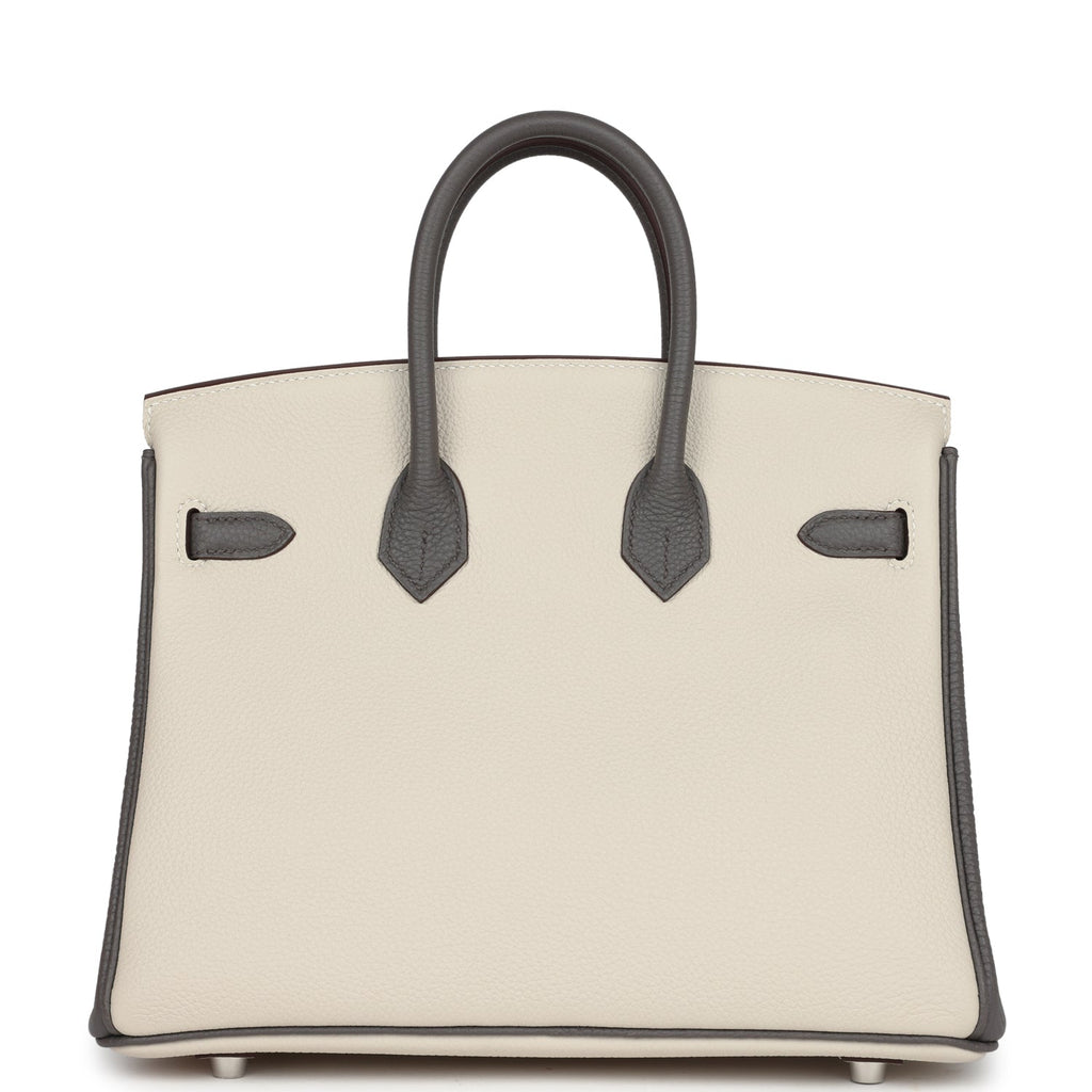 Hermes Special Order (HSS) Birkin 25 Beton And Etain Togo Brushed Palladium Hardware