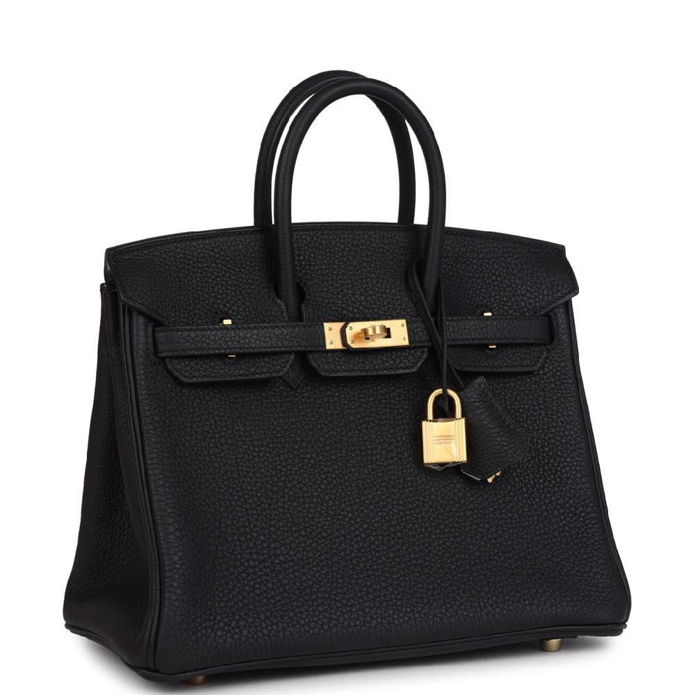 Hermes Special Order (HSS) Birkin 25 Black Verso Togo Brushed Gold Hardware