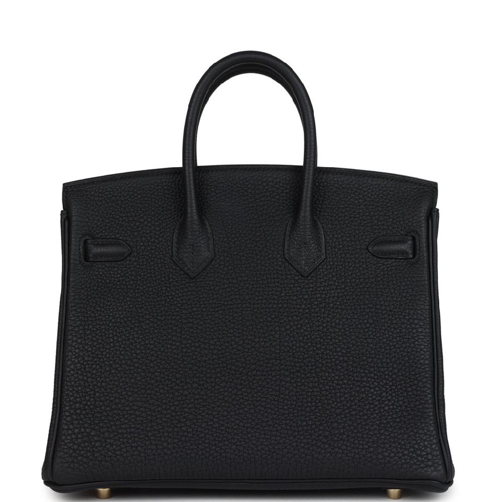 Hermes Special Order (HSS) Birkin 25 Black Verso Togo Brushed Gold Hardware