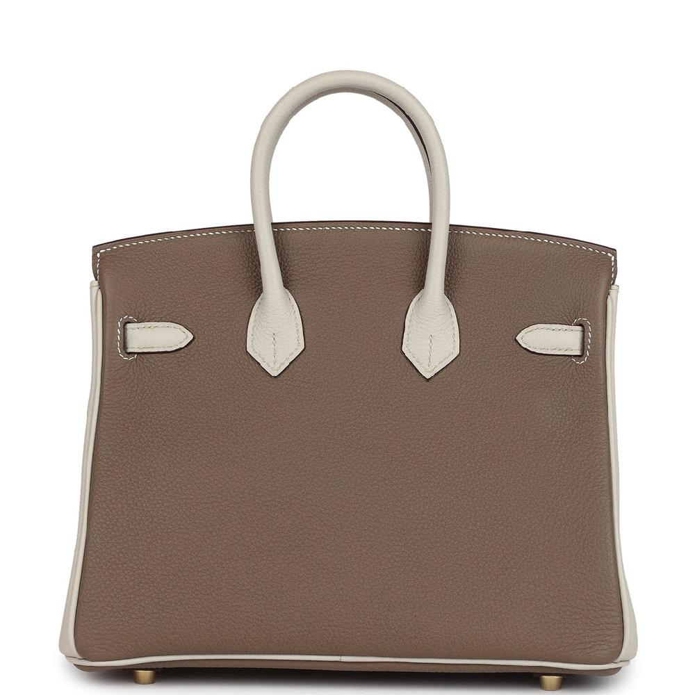 Hermes Special Order (HSS) Birkin 25 Etoupe And Craie Togo Gold Hardware
