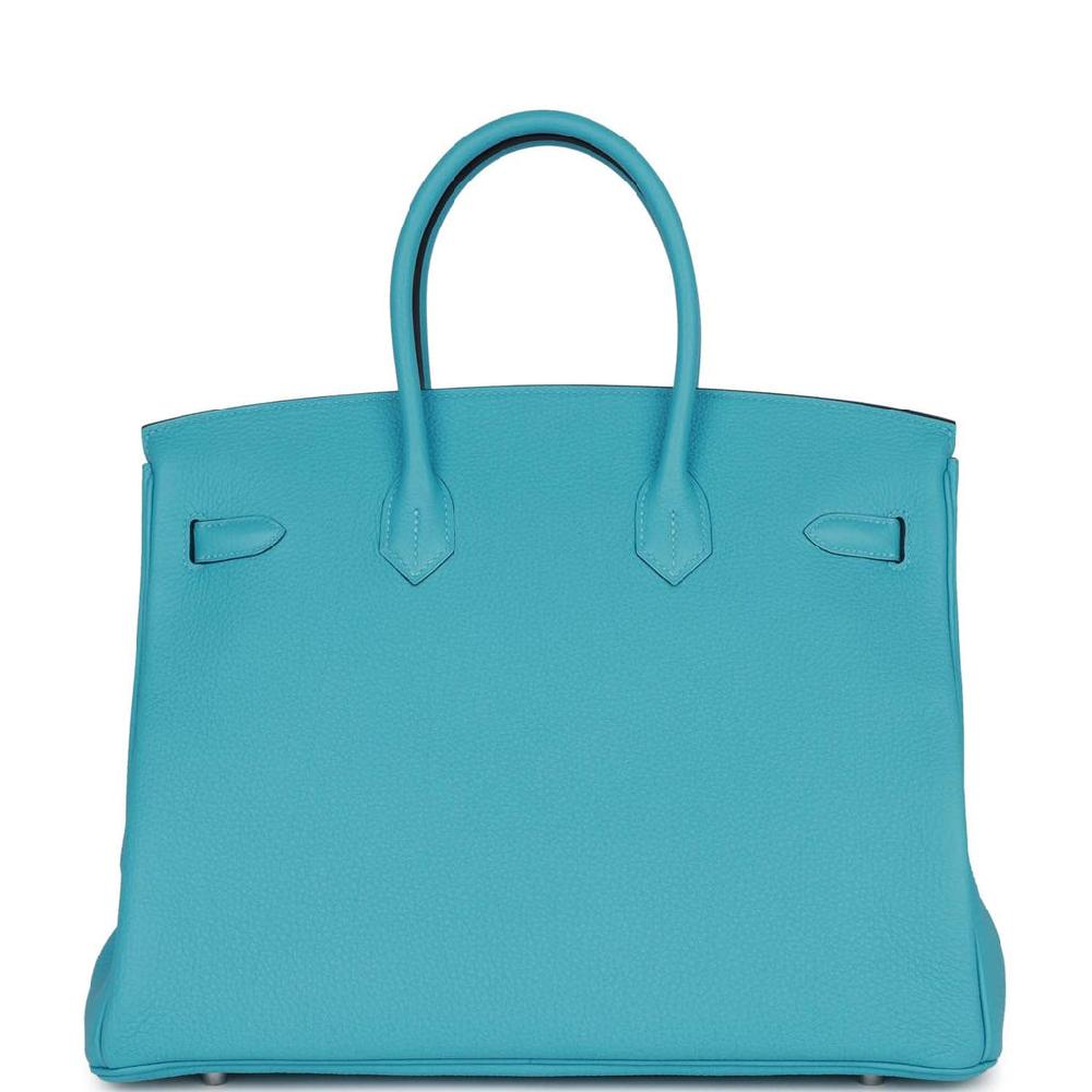 Hermes Special Order (HSS) Birkin 35 Bleu Du Nord Verso Togo Brushed Palladium Hardware