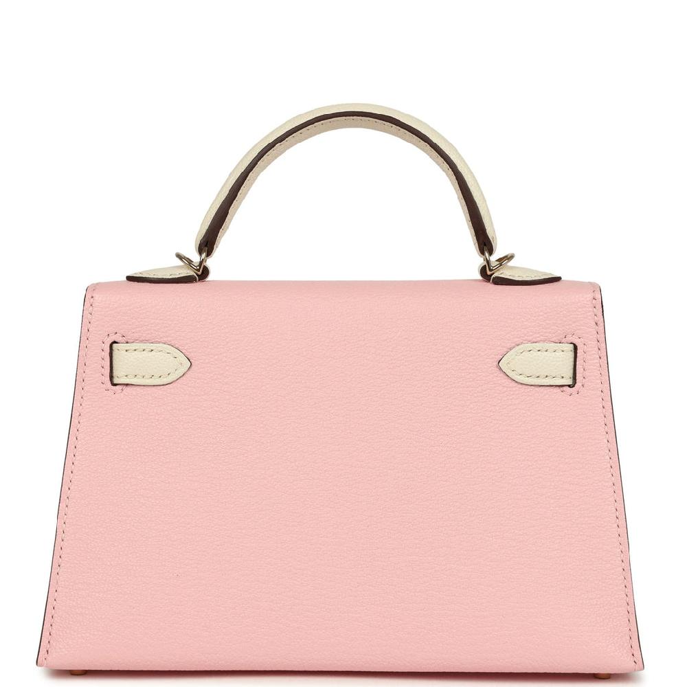 Hermes Special Order (HSS) Kelly Sellier 20 Rose Sakura And Nata Chevre Mysore Permabrass Hardware