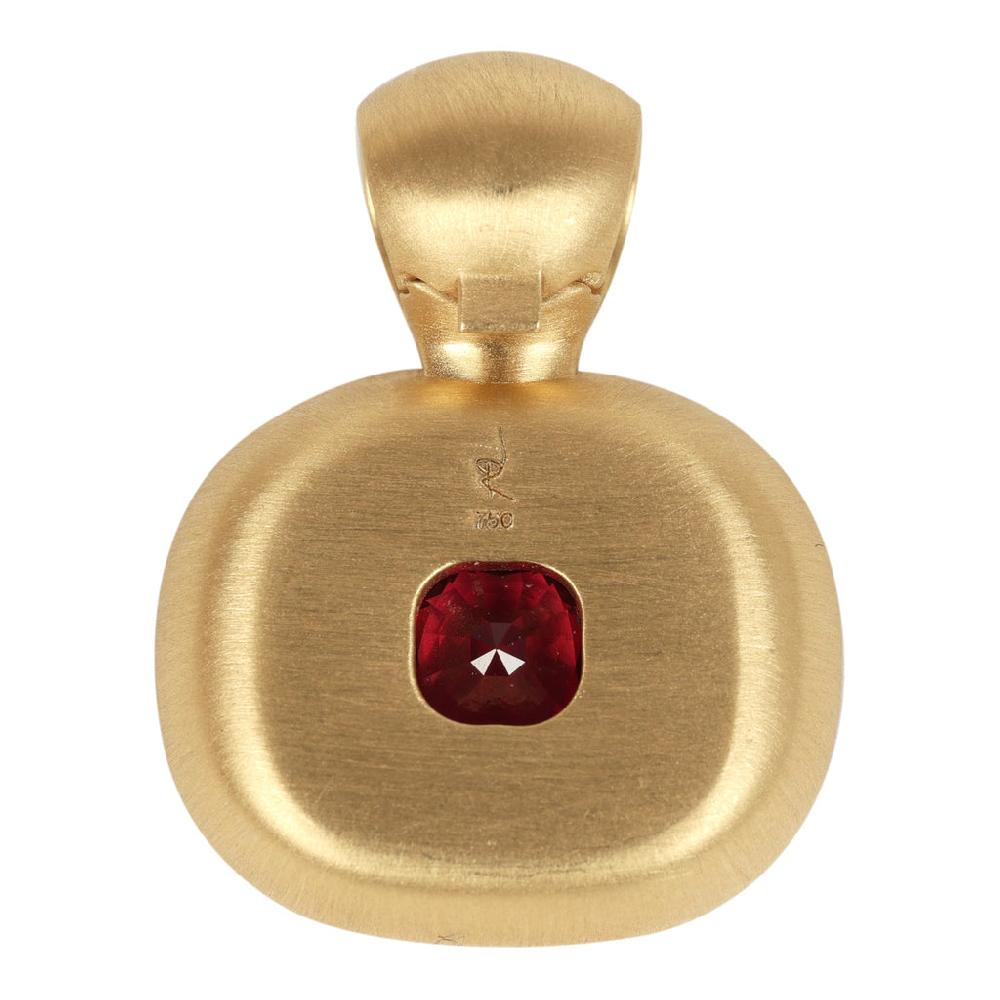 Jade Ruzzo Gong Pendant In Ruby