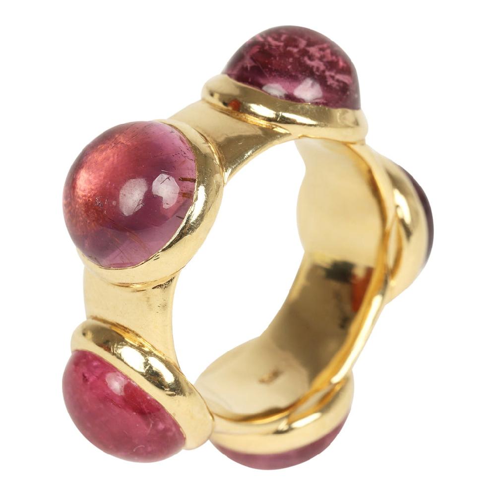 Jade Ruzzo Large Vic Ring In Pink Tourmaline