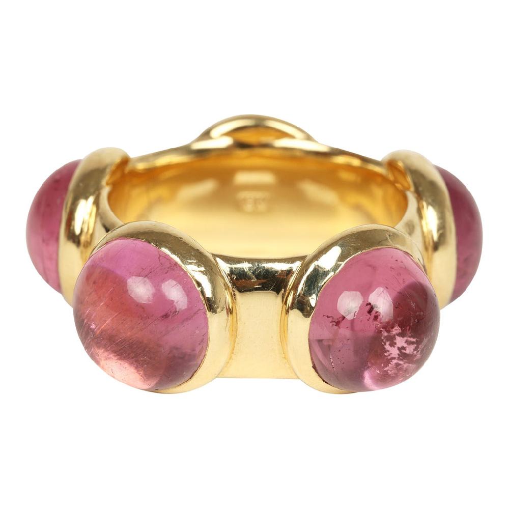 Jade Ruzzo Large Vic Ring in Pink Tourmaline